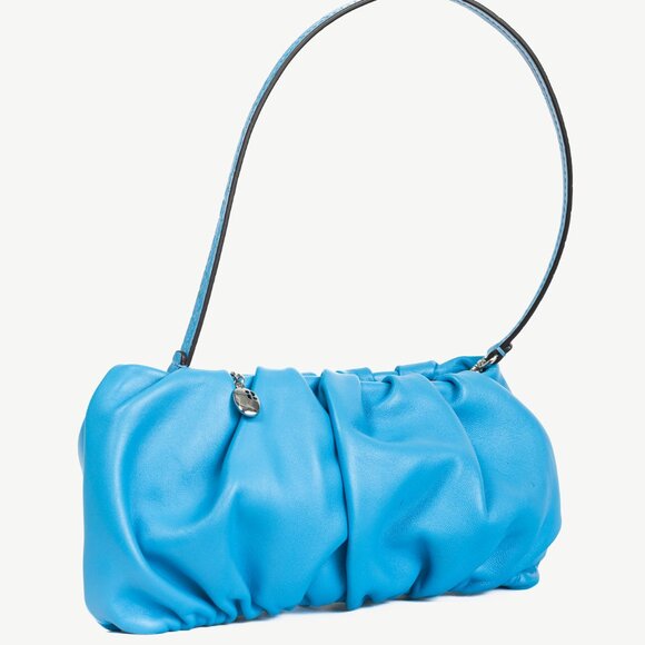 STAUD Bean Marine Ruched-Leather Convertible Mini Bag - Picture 2 of 10
